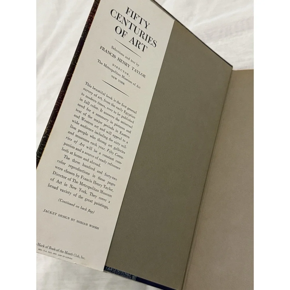 Fifty Centuries of Art by Francis Henry Taylor 1954 FIRST EDITION HC Book w/ DJ